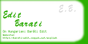 edit barati business card